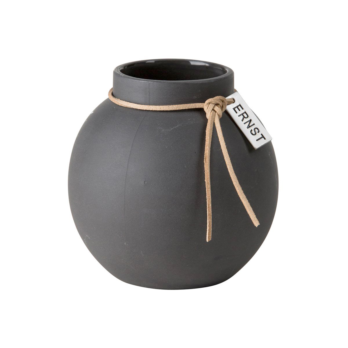 ERNST Ernst vase keramikk mørkegrå 10 cm