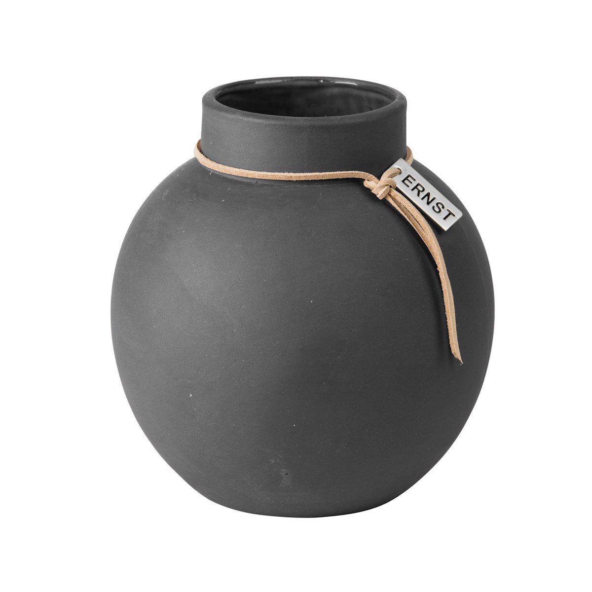 ERNST Ernst vase keramikk mørkegrå 14 cm