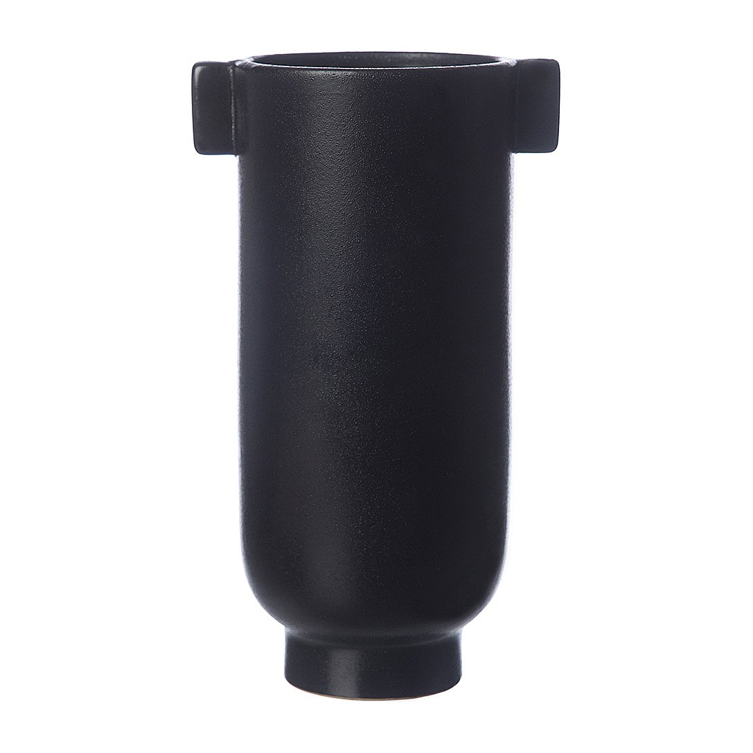 ERNST Ernst vase med hank 21 cm Sort
