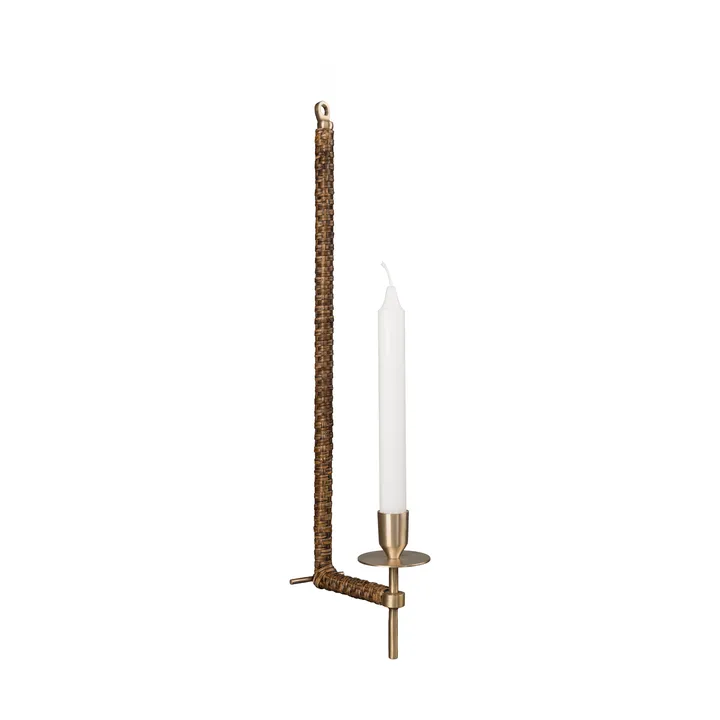 Ernst vegglampett flettet - Messing, 47 cm - ERNST