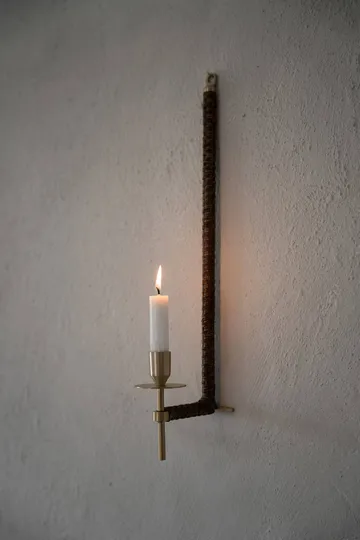 Ernst vegglampett flettet - Messing, 47 cm - ERNST