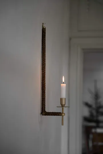 Ernst vegglampett flettet - Messing, 47 cm - ERNST