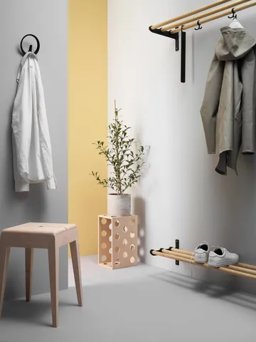 Nostalgi hatt-/skohylle - Ask-hvit, 100 cm - Essem Design
