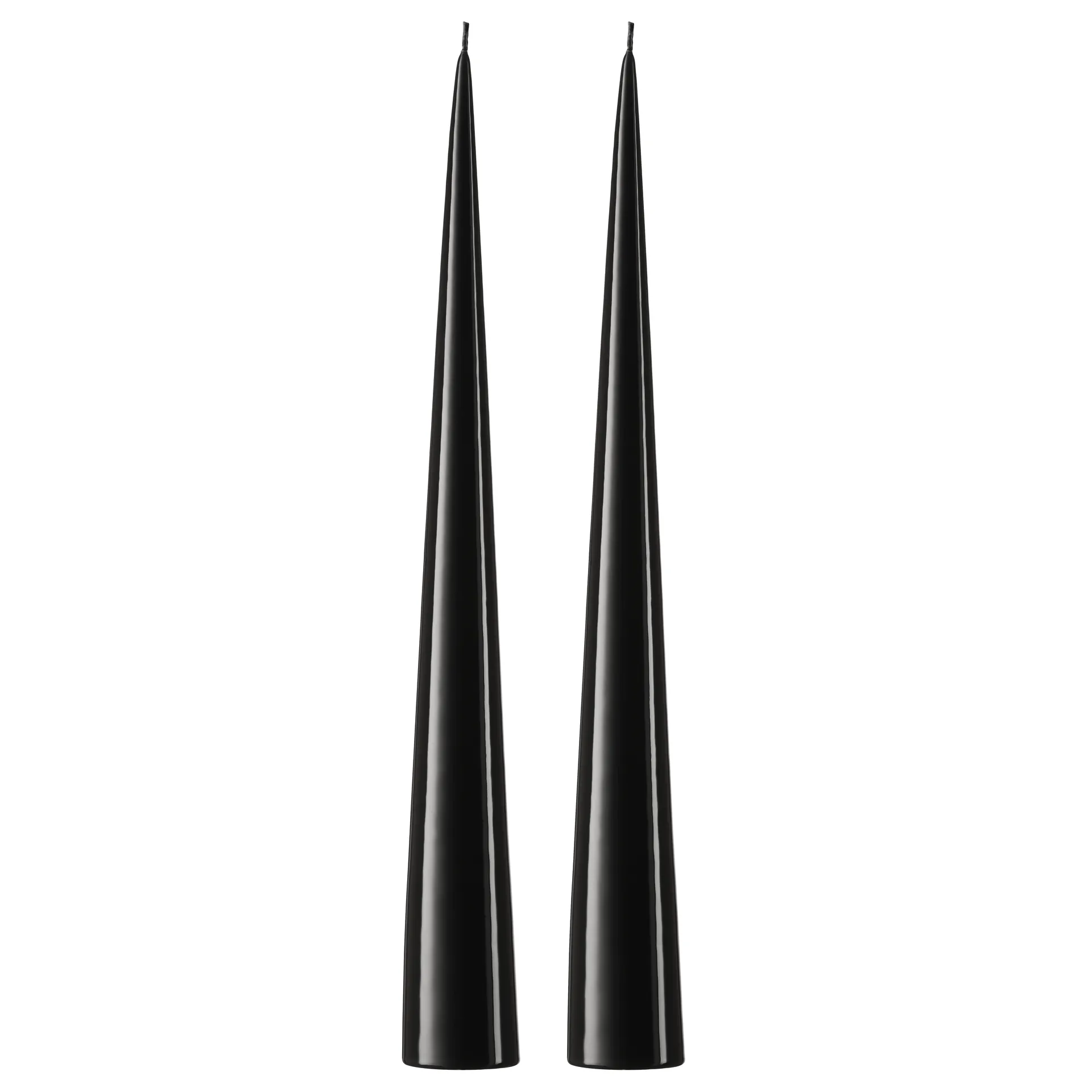 ester & erik kjeglelys 37 cm 2-stk. lakket, Raw black 75-0 ester & erik