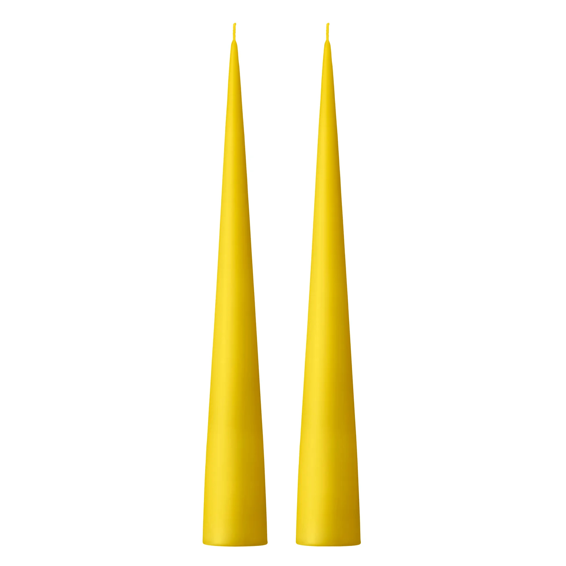 ester & erik kjeglelys 37 cm 2-stk. matt, Lemon drop 15 ester & erik