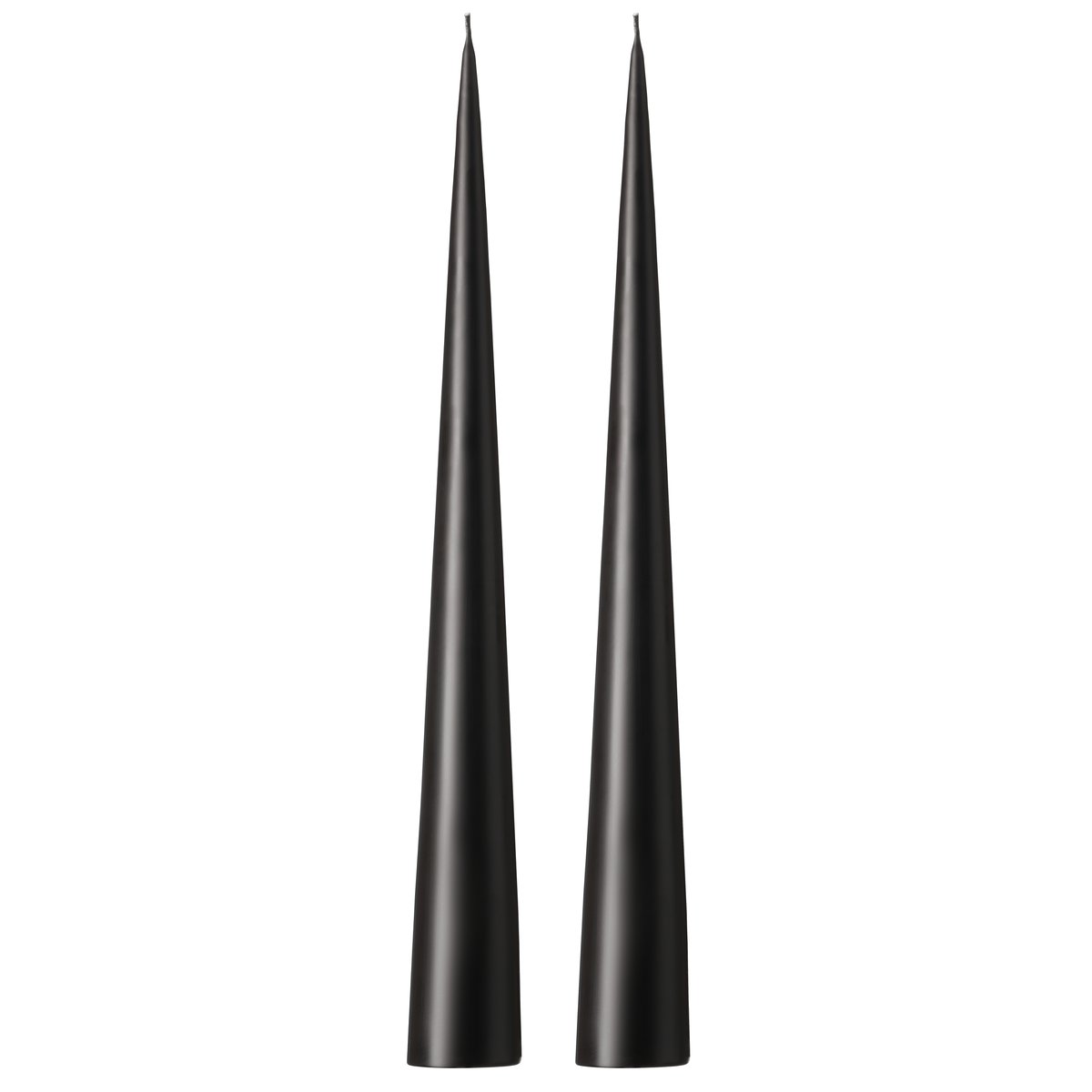 ester & erik ester & erik kjeglelys 37 cm 2-stk. matt Raw black 75
