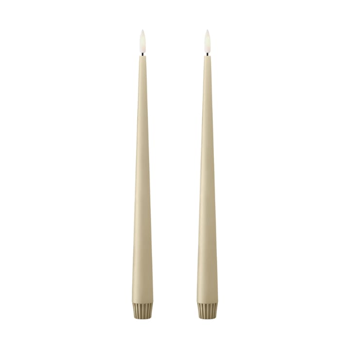 ester & erik kronelys LED 2-pk - 14 Pale ginger , 30 cm - Ester & erik