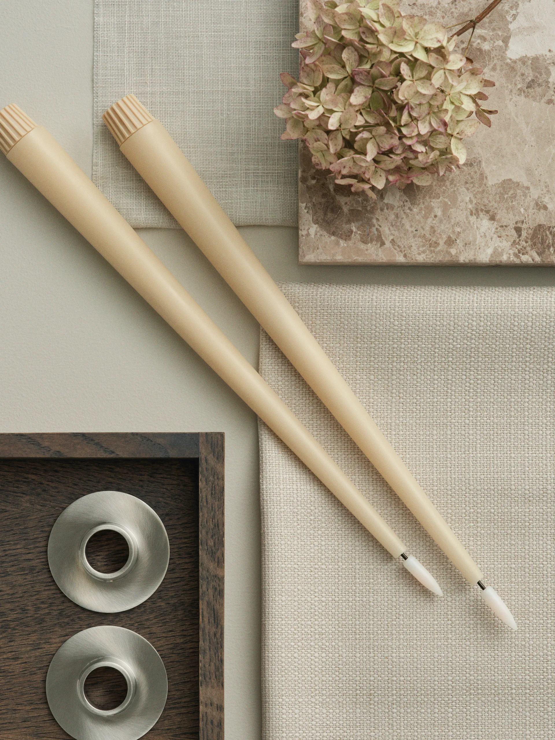 ester & erik kronelys LED 2-pk, 14 Pale ginger , 30 cm ester & erik