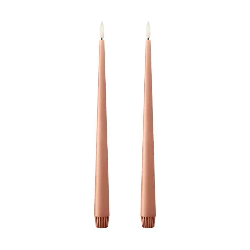 ester & erik ester & erik kronelys LED 2-pk 20 Rosy caramel , 30 cm