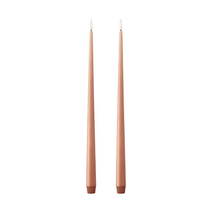 ester & erik kronelys LED 2-pk - 20 Rosy caramel, 40 cm - Ester & erik