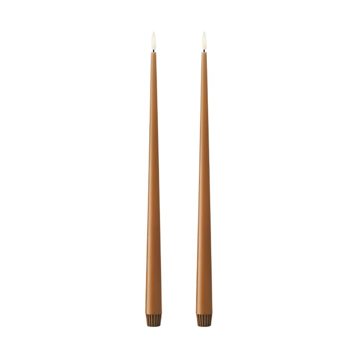 ester & erik kronelys LED 2-pk - 23 Raw Toffee, 40 cm - Ester & erik