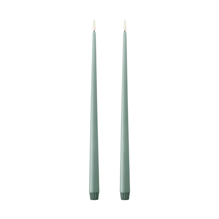 ester & erik kronelys LED 2-pk - 67 Jade stone, 40 cm - Ester & erik