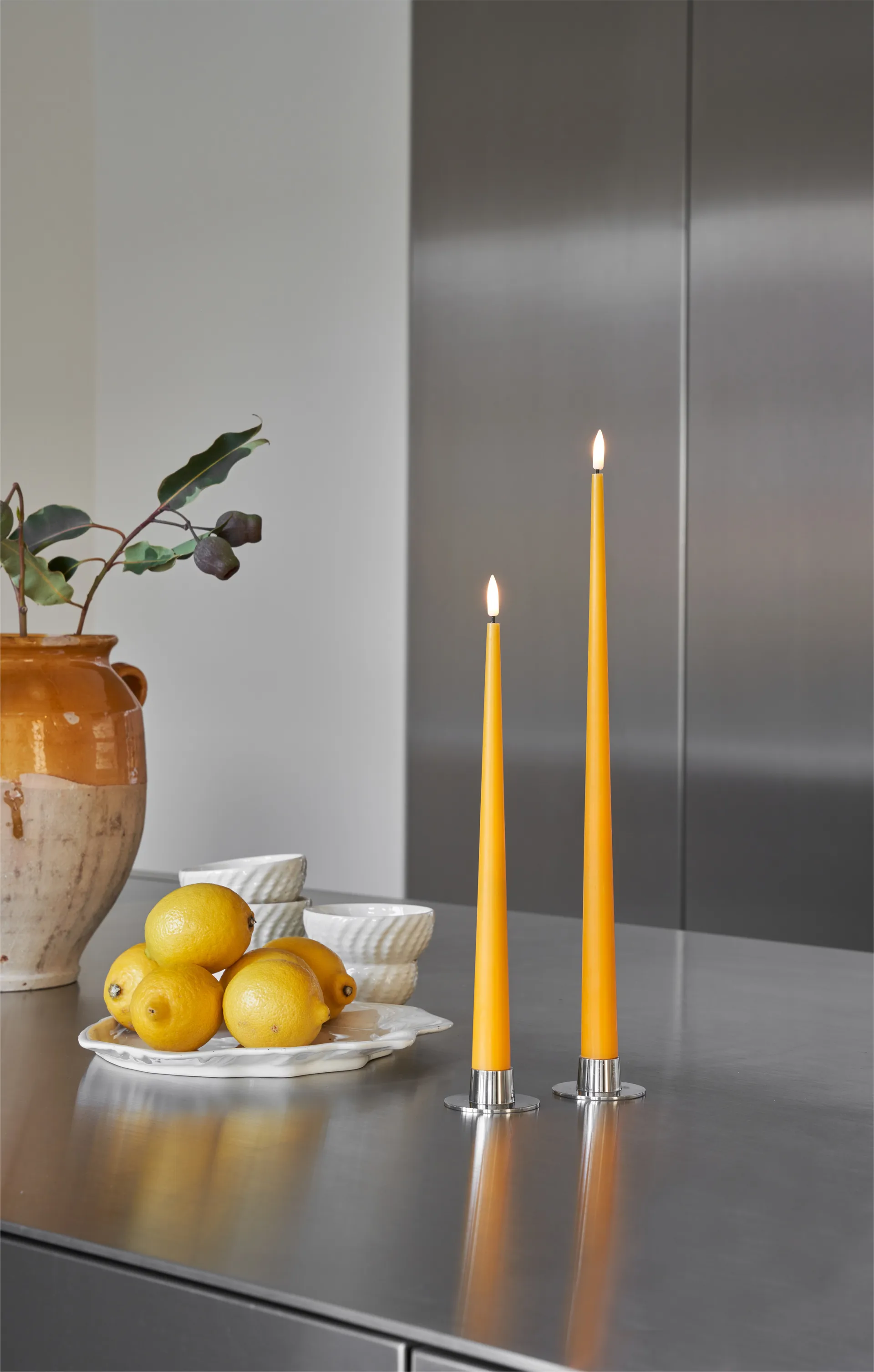ester & erik kronelys LED 2-pk, 85 Mango, 40 cm ester & erik