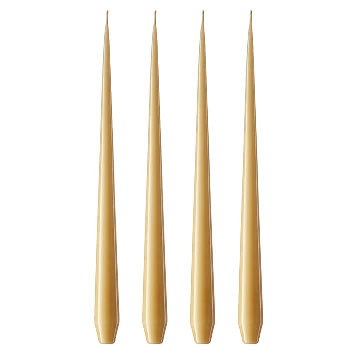 ester & erik lys 4-stk. lakket - beige 14/2-0, 42 cm - Ester & erik