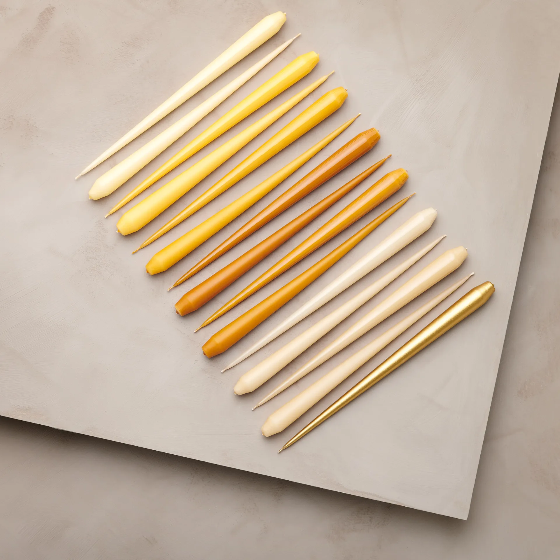 ester & erik lys 4-stk. lakket, dark Lemon drop 15/2-0, 32 cm ester & erik