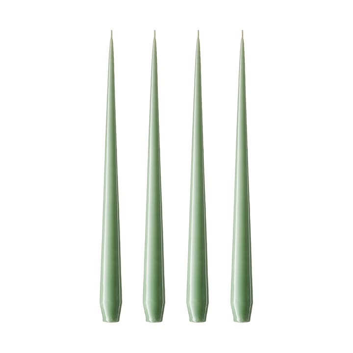 ester & erik lys 4-stk. lakket - eucalyptus, 42 cm - Ester & erik