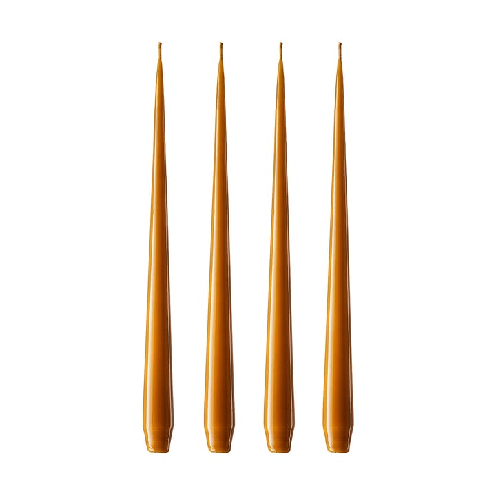 ester & erik lys 4-stk. lakket - mörk saffran, 32 cm - Ester & erik