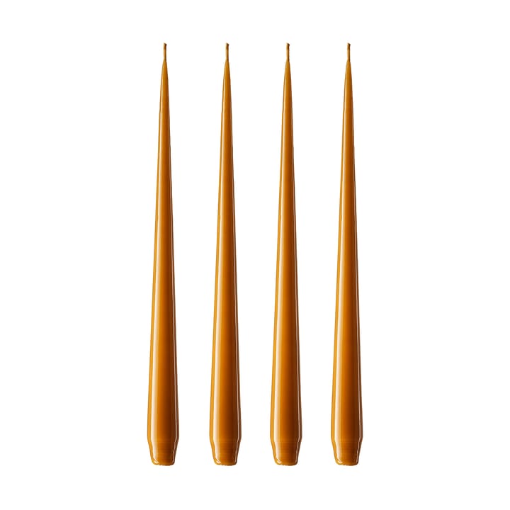 ester & erik lys 4-stk. lakket - mörk saffran, 42 cm - Ester & erik