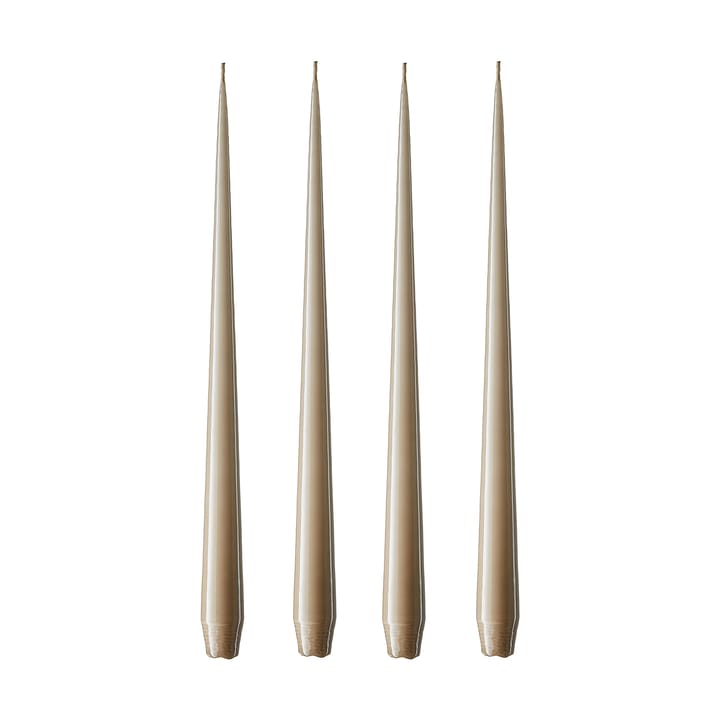 ester & erik lys 4-stk. lakket - nougat note, 42 cm - Ester & erik