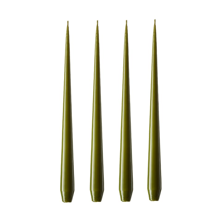 ester & erik lys 4-stk. lakket - olive glow, 32 cm - Ester & erik