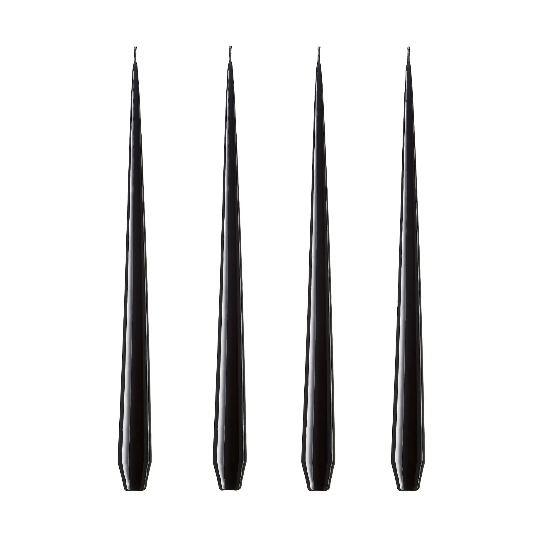 ester & erik lys 4-stk. lakket, Raw black, 32 cm ester & erik