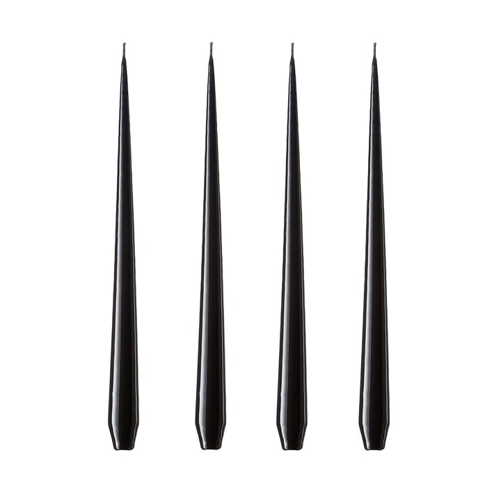 ester & erik lys 4-stk. lakket - Raw black, 32 cm - Ester & erik