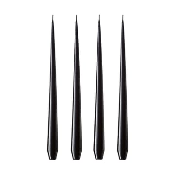 ester & erik lys 4-stk. lakket - raw black, 42 cm - ester & erik