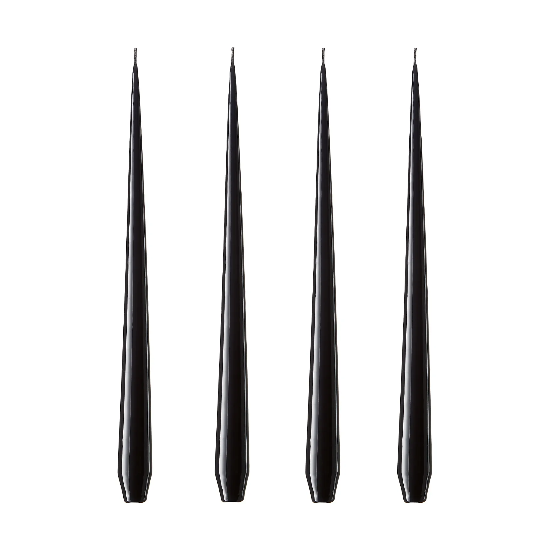 ester & erik lys 4-stk. lakket, raw black, 42 cm ester & erik