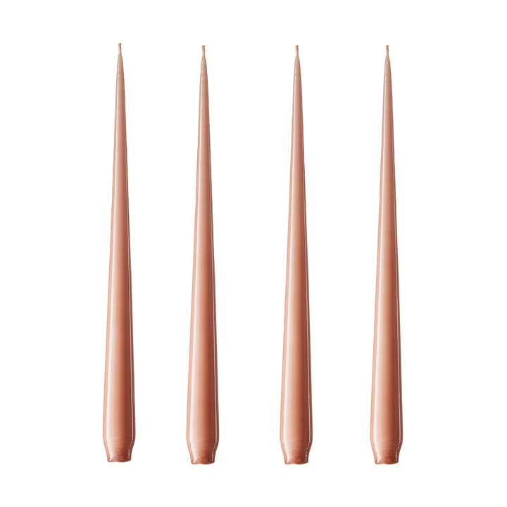 ester & erik lys 4-stk. lakket - rosy caramel, 32 cm - Ester & erik