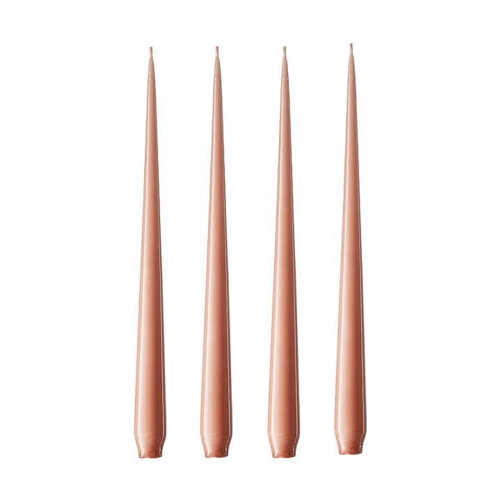 ester & erik lys 4-stk. lakket - rosy caramel, 42 cm - Ester & erik