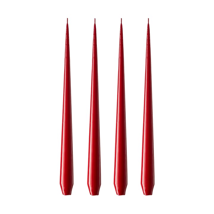 ester & erik lys 4-stk. lakket - winter berry, 42 cm - Ester & erik