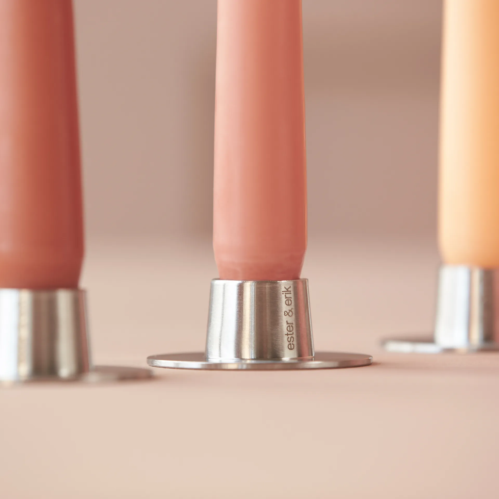 ester & erik lysestake matt 2-pakning, Matt sølv ester & erik