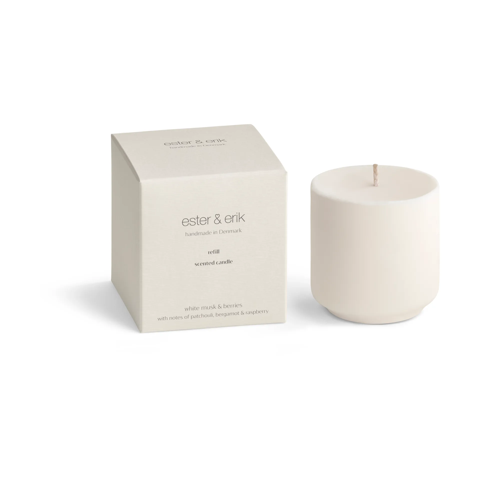 Refill ester & erik duftlys, White musk & berries ester & erik