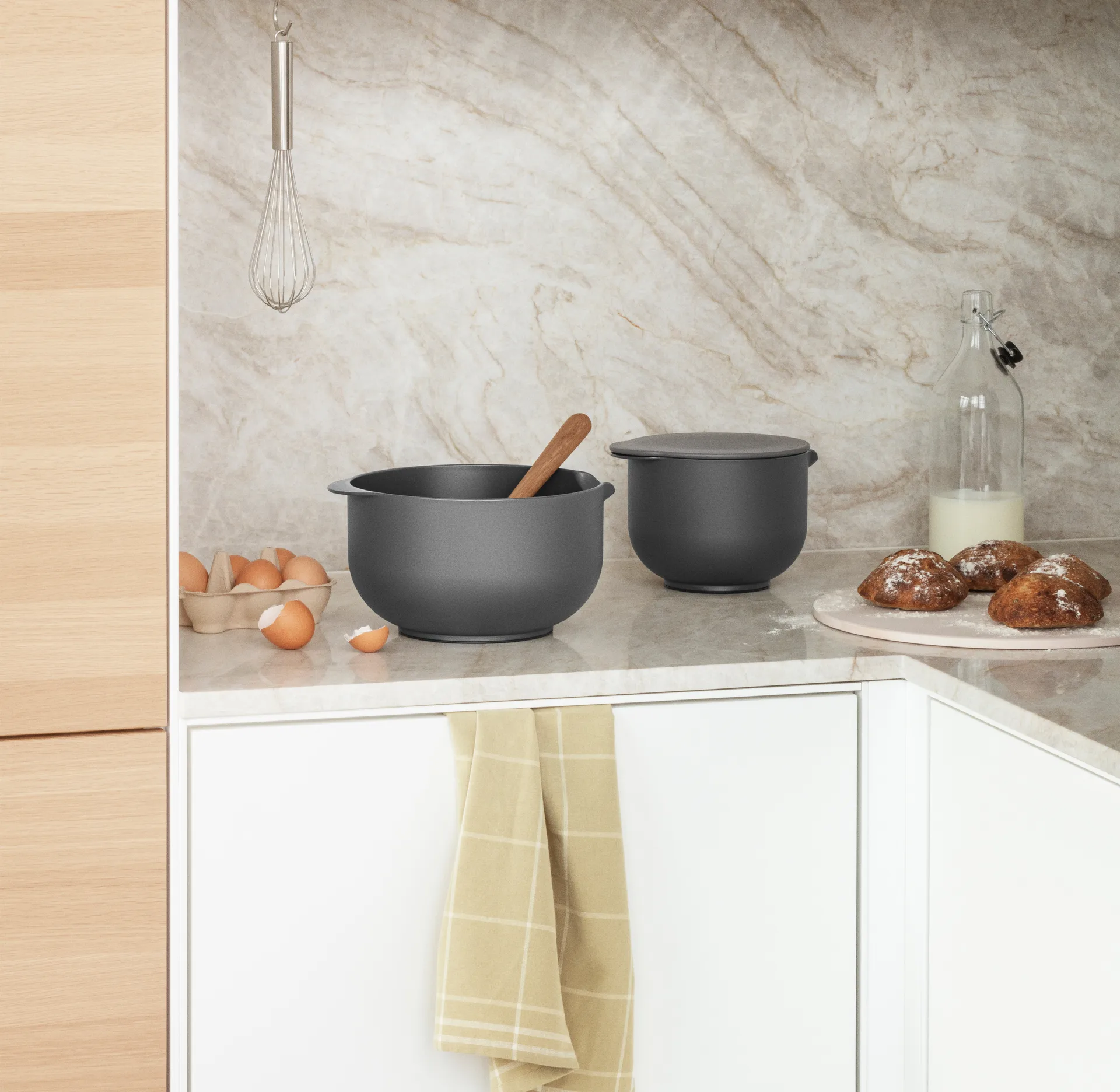 Eva Trio blandebolle, Grey, 3 deler Eva Solo