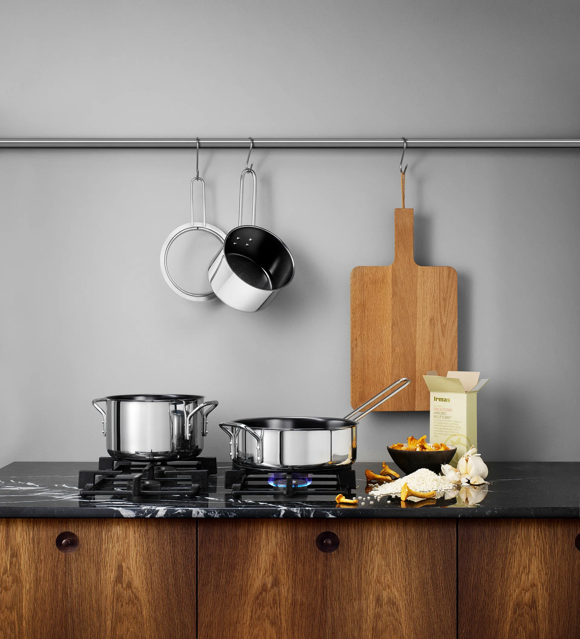 Eva Trio Stainless Steel Slip-Let keramisk sautépanne, 24 cm Eva Solo