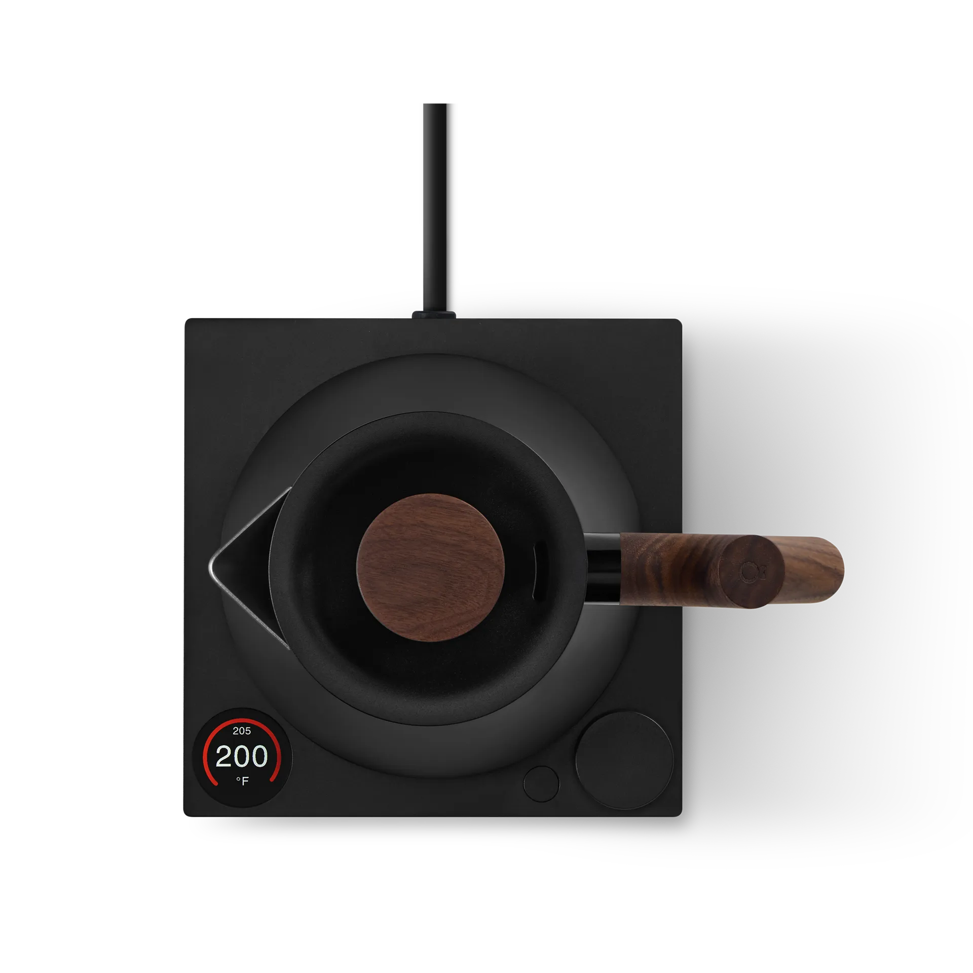 Corvo EKG Pro elektrisk vannkoker 0.9 L, Matte black-walnut Fellow