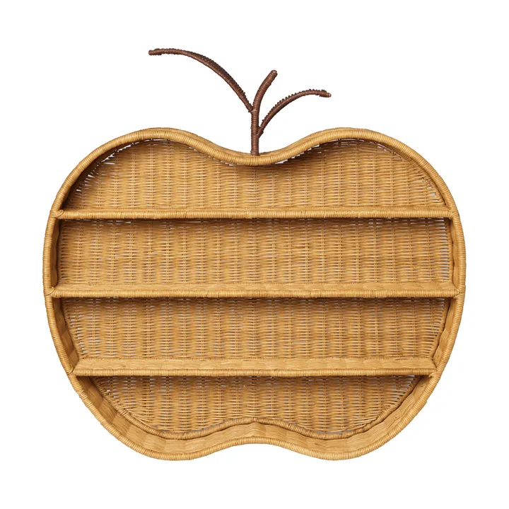 Apple braided vegghylle - Natural, 70x12,5x68 cm - Ferm Living