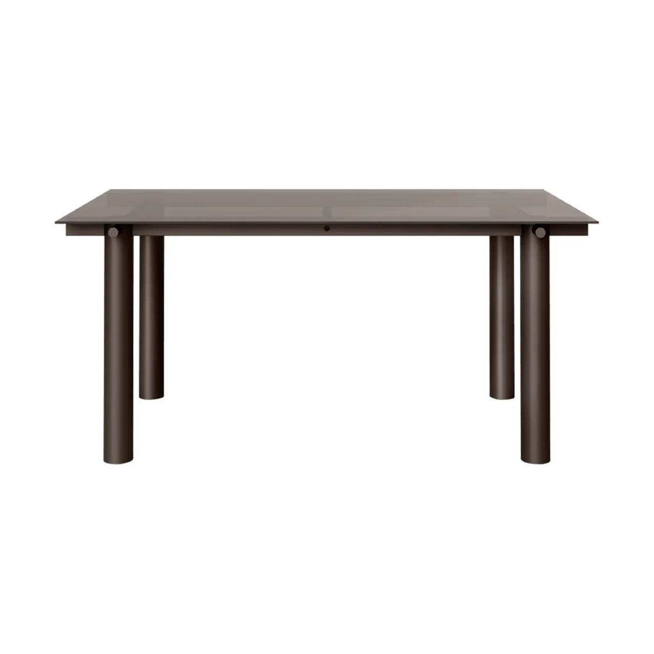 Atura spisebord, Dark chocolate-dark tinted glass, 90x160 cm Ferm Living