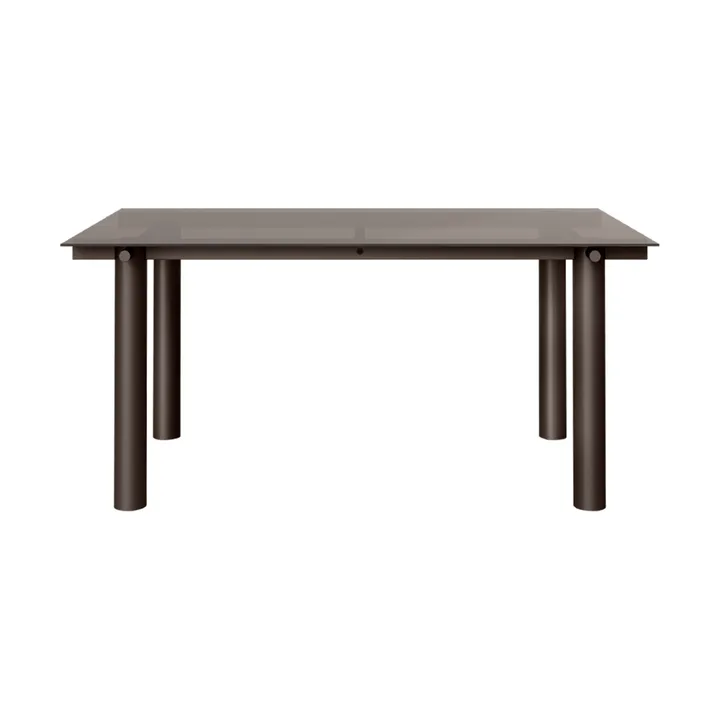 Atura spisebord - Dark chocolate-dark tinted glass, 90x160 cm - Ferm Living