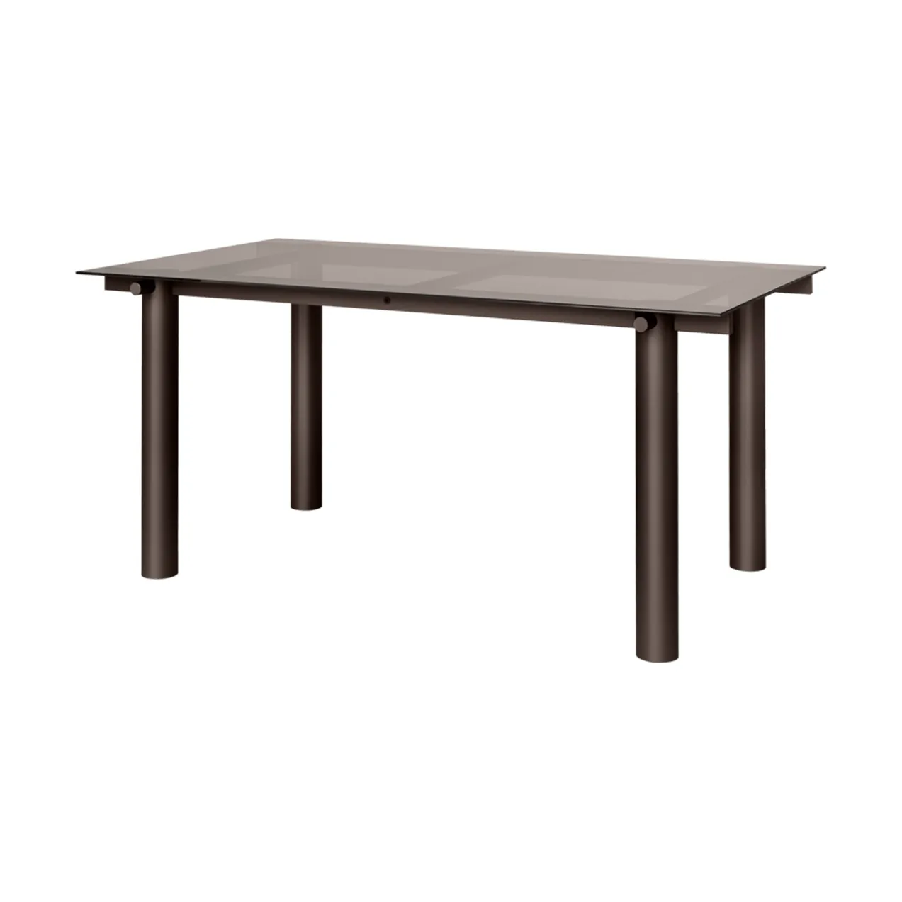Atura spisebord, Dark chocolate-dark tinted glass, 90x160 cm Ferm Living