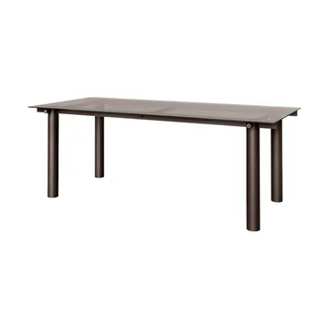 Atura spisebord - Dark chocolate-dark tinted glass, 90x200 cm - Ferm Living