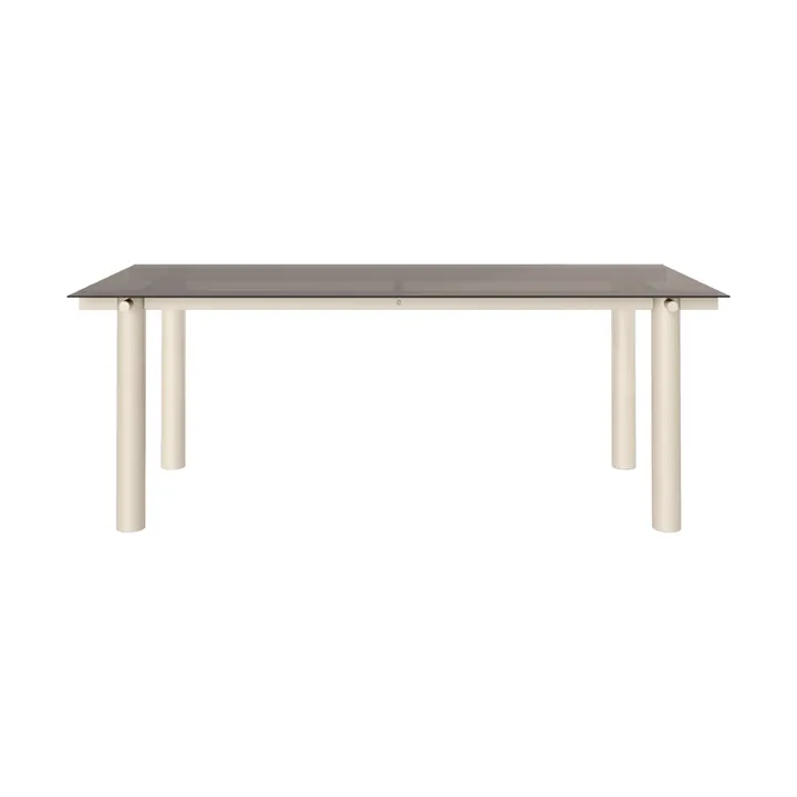 Atura spisebord - Light cashmere-dark tinted glass, 90x200 cm - Ferm Living
