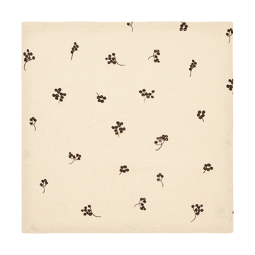 Baies bomullserviett 40x40 cm 4-pakning - Natural-dark chocolate - Ferm Living