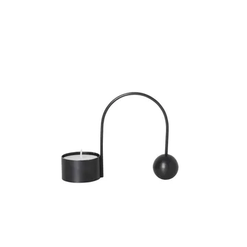Balance svart lysestake - telys - Ferm Living