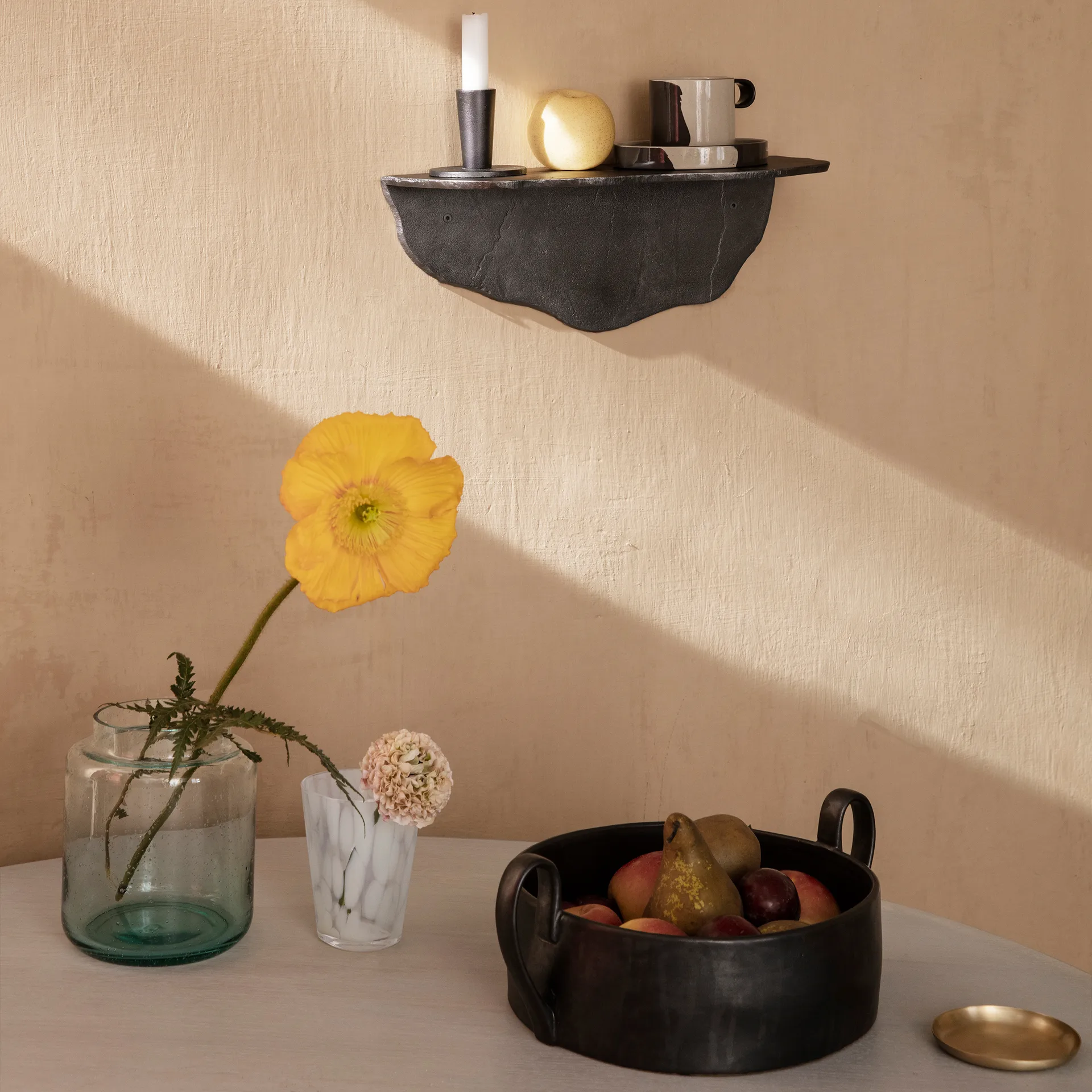 Basho brett Ø9,5 cm, Messing Ferm Living