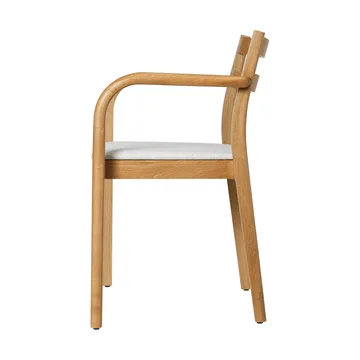 Boda karmstol - Polstret sete, natural oak-off-white - Ferm Living