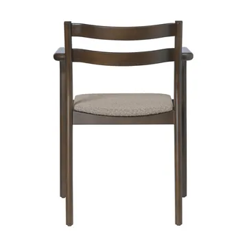 Boda karmstol - Polstret sete rugged bouclé, dark stained-natural - Ferm Living