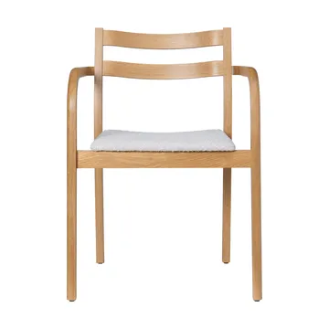 Boda karmstol - Polstret sete rugged bouclé, natural-off-white - Ferm Living