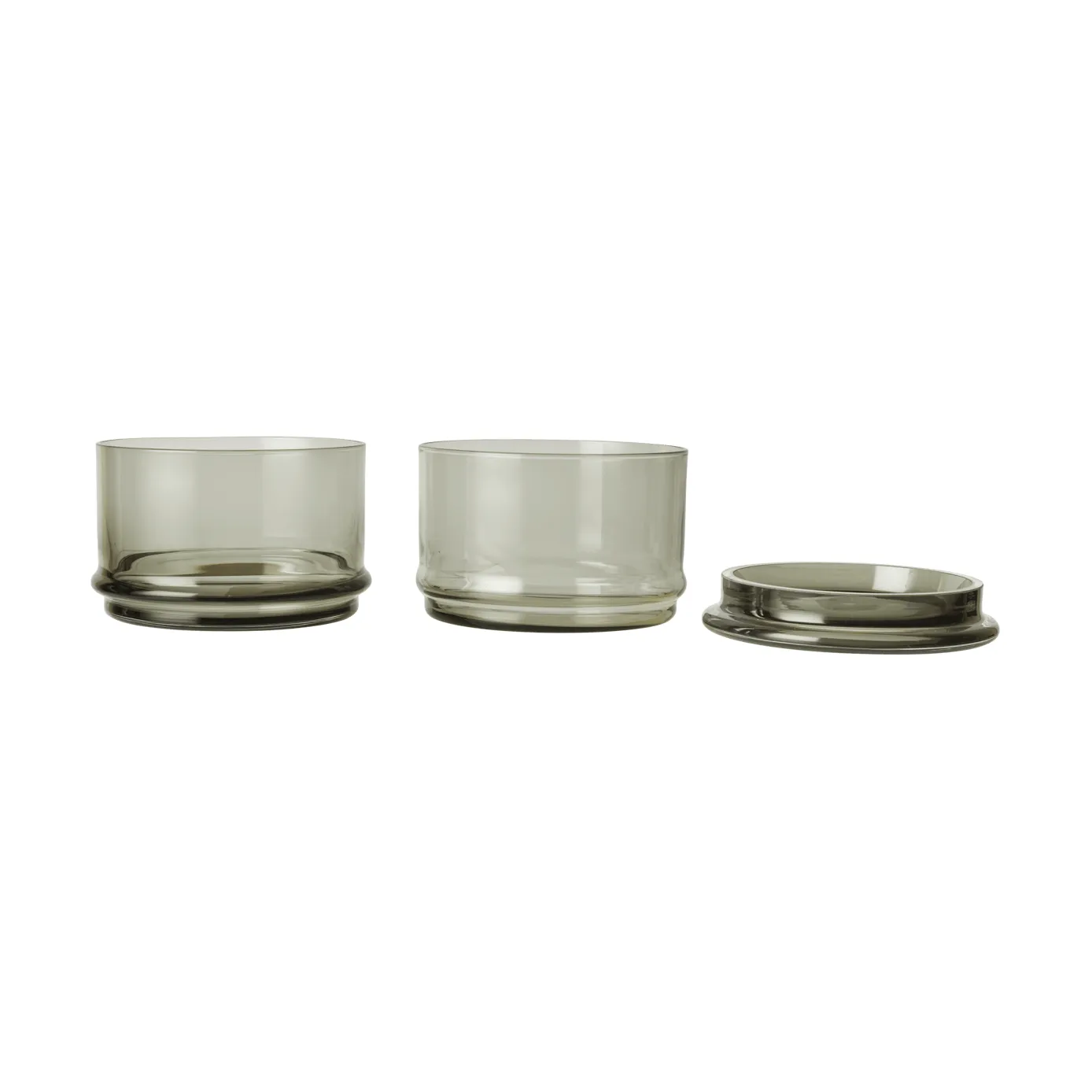 Boya stablbare bokser, 2 deler, smoked grey Ferm Living