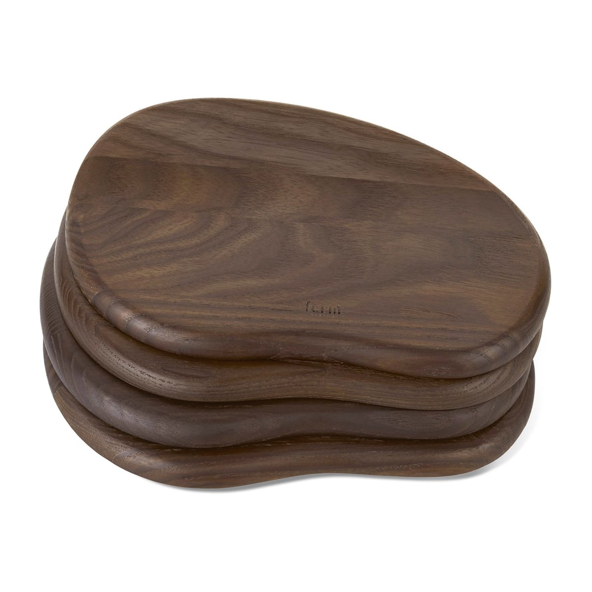 Ferm Living Cairn butter boards brett 4 deler Dark Brown